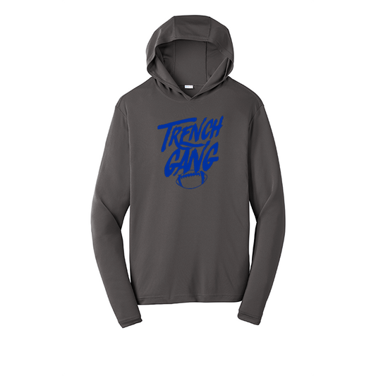 TRENCH GANG (Royal) - Hooded Long Sleeve Performance Tee