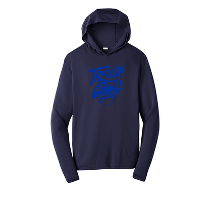 TRENCH GANG (Royal) - Hooded Long Sleeve Performance Tee