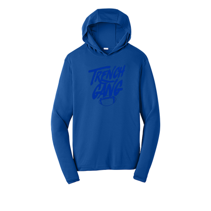 TRENCH GANG (Royal) - Hooded Long Sleeve Performance Tee