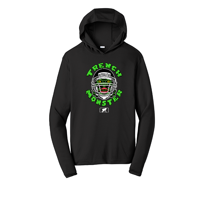 TRENCH MONSTER - Hooded Long Sleeve Performance Tee