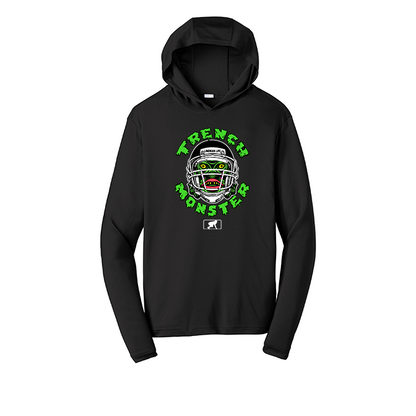TRENCH MONSTER - Hooded Long Sleeve Performance Tee