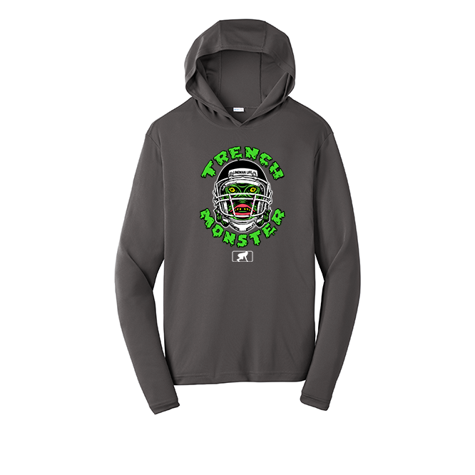 TRENCH MONSTER - Hooded Long Sleeve Performance Tee