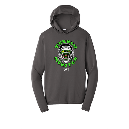 TRENCH MONSTER - Hooded Long Sleeve Performance Tee