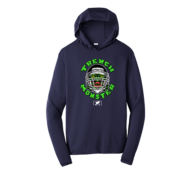 TRENCH MONSTER - Hooded Long Sleeve Performance Tee