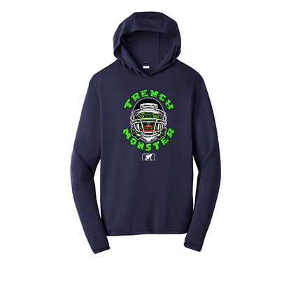 TRENCH MONSTER - Hooded Long Sleeve Performance Tee