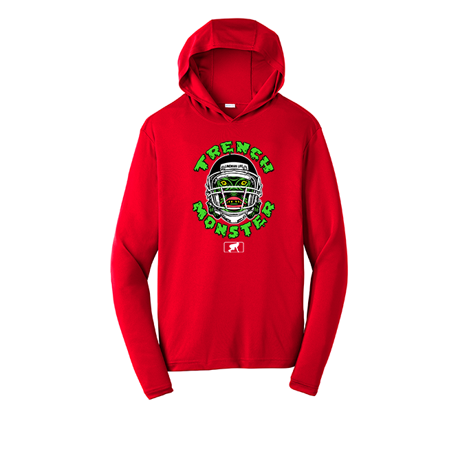 TRENCH MONSTER - Hooded Long Sleeve Performance Tee