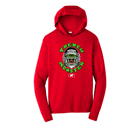 TRENCH MONSTER - Hooded Long Sleeve Performance Tee
