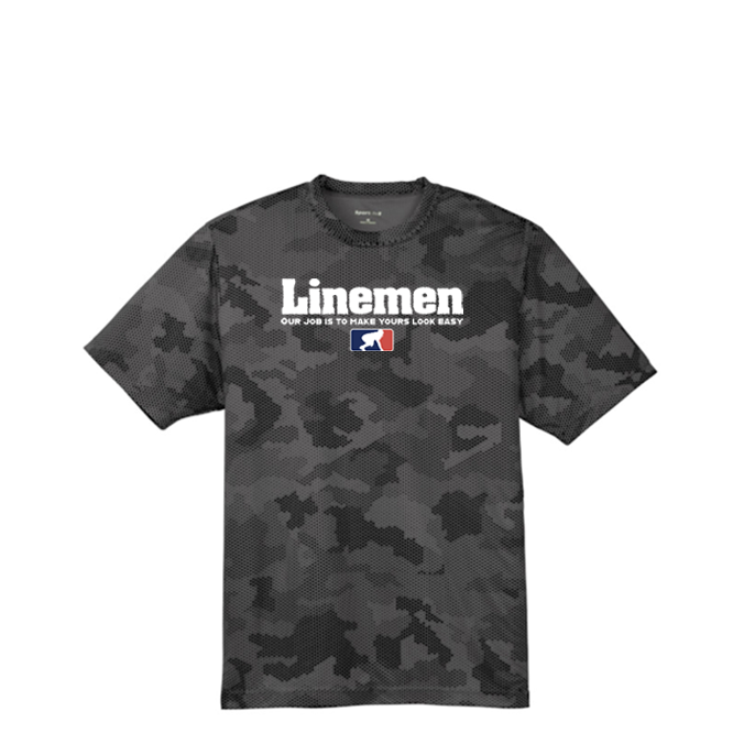 A LINEMANS JOB - Hex Camo Performance Tee