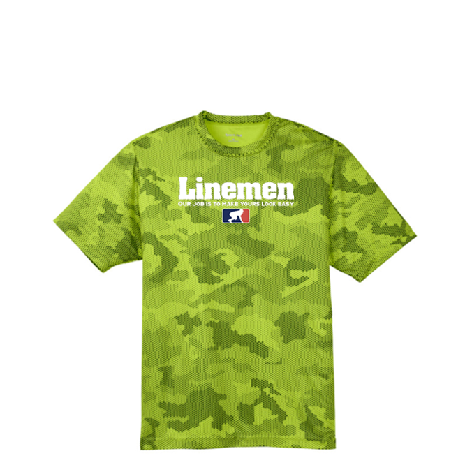 A LINEMANS JOB - Hex Camo Performance Tee