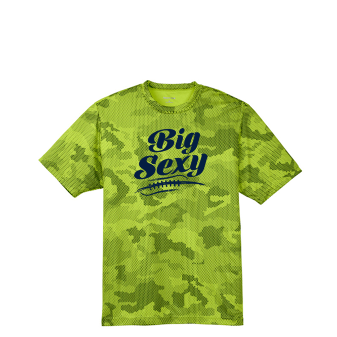 BIG SEXY (A) (Navy) - Hex Camo Performance Tee