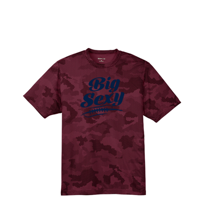 BIG SEXY (A) (Navy) - Hex Camo Performance Tee