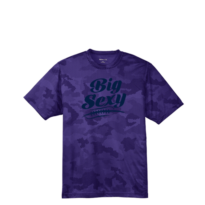 BIG SEXY (A) (Navy) - Hex Camo Performance Tee