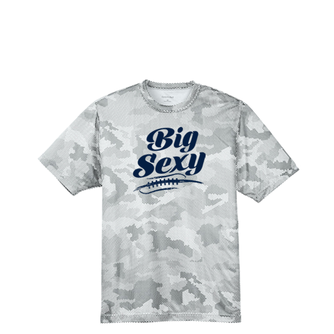 BIG SEXY (A) (Navy) - Hex Camo Performance Tee