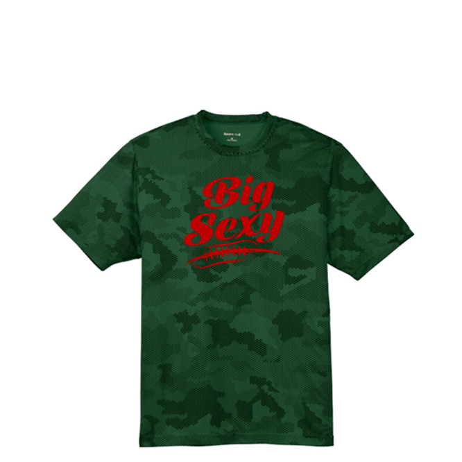 BIG SEXY (A) (Red) - Hex Camo Performance Tee