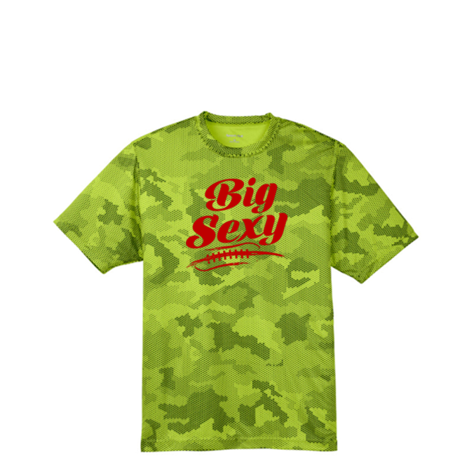 BIG SEXY (A) (Red) - Hex Camo Performance Tee