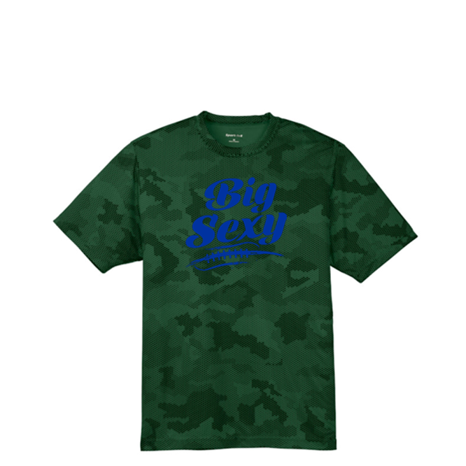 BIG SEXY (A) (Royal) - Hex Camo Performance Tee