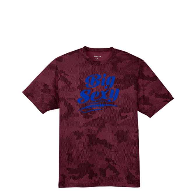 BIG SEXY (A) (Royal) - Hex Camo Performance Tee