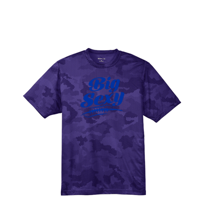 BIG SEXY (A) (Royal) - Hex Camo Performance Tee