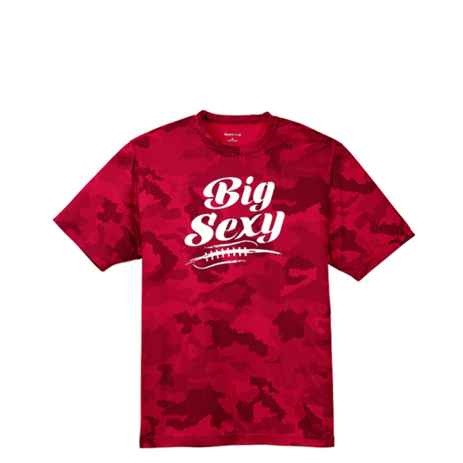 BIG SEXY (A) (White) - Hex Camo Performance Tee