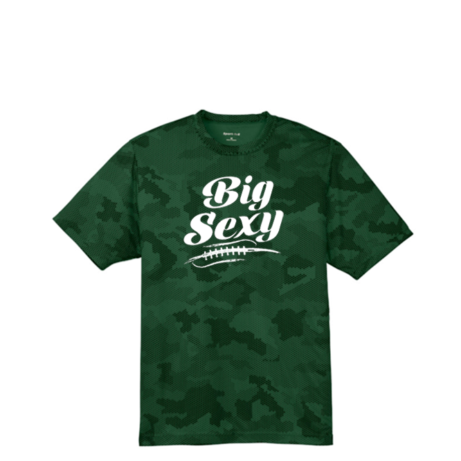 BIG SEXY (A) (White) - Hex Camo Performance Tee