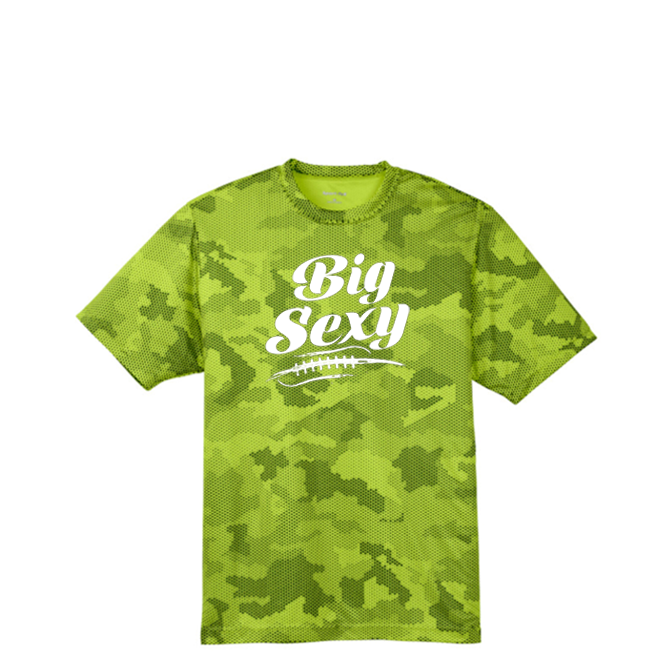BIG SEXY (A) (White) - Hex Camo Performance Tee