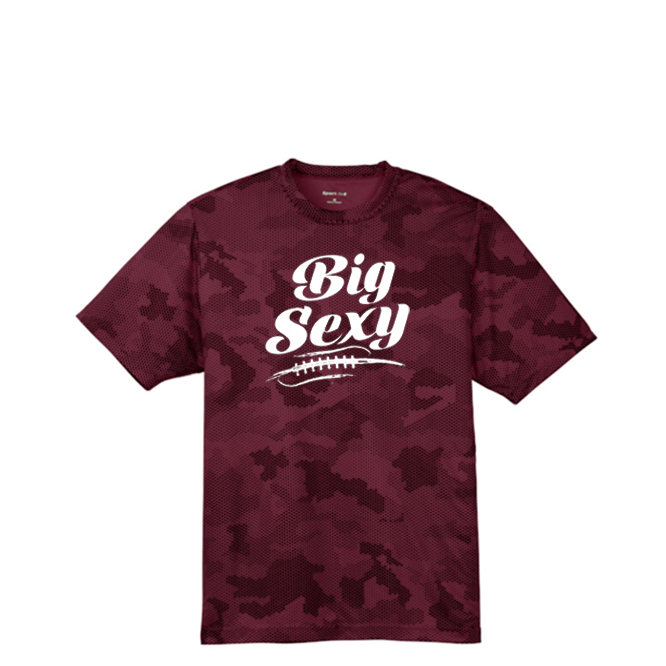BIG SEXY (A) (White) - Hex Camo Performance Tee