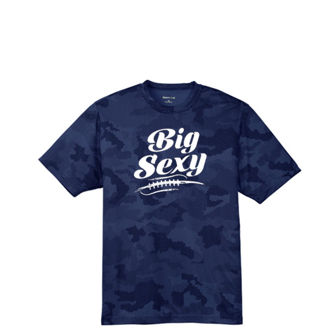 BIG SEXY (A) (White) - Hex Camo Performance Tee