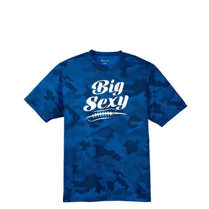 BIG SEXY (A) (White) - Hex Camo Performance Tee
