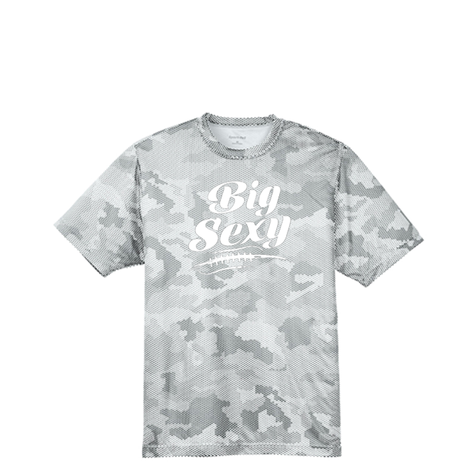 BIG SEXY (A) (White) - Hex Camo Performance Tee