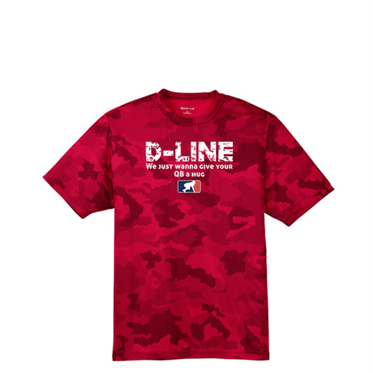 D-LINE HUGS - Hex Camo Performance Tee