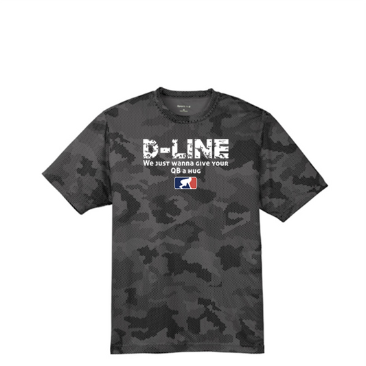 D-LINE HUGS - Hex Camo Performance Tee