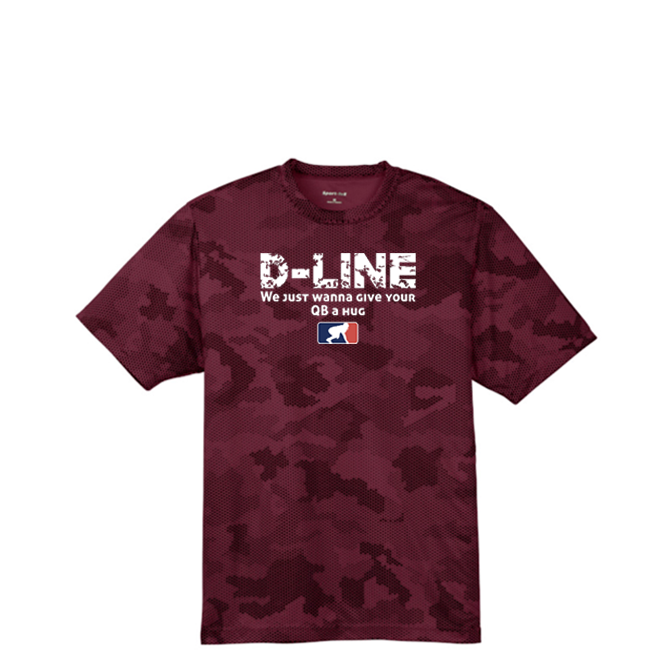 D-LINE HUGS - Hex Camo Performance Tee