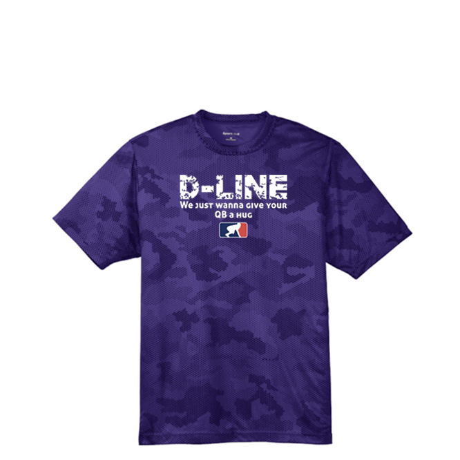 D-LINE HUGS - Hex Camo Performance Tee