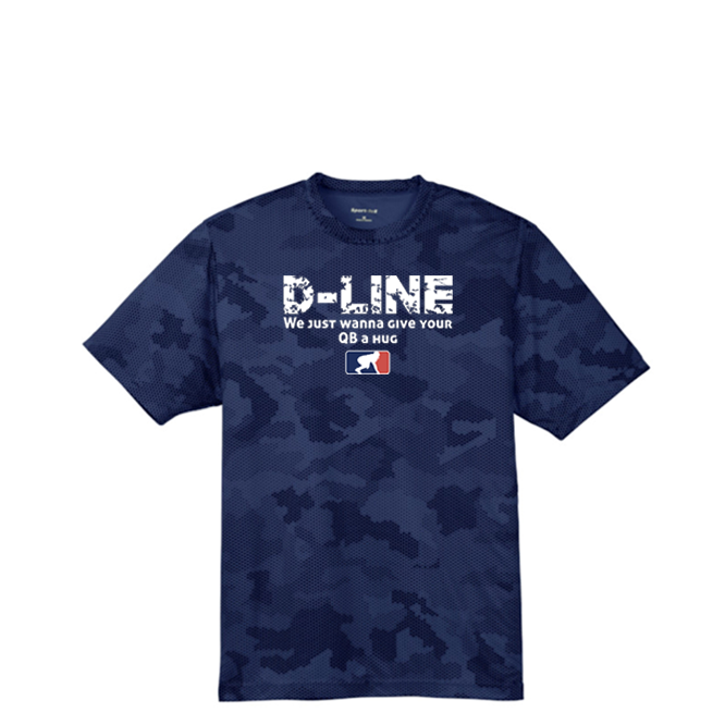 D-LINE HUGS - Hex Camo Performance Tee