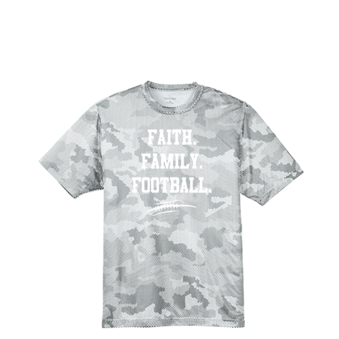 FAITH FAMILY FOOTBALL - Hex Camo Performance Tee