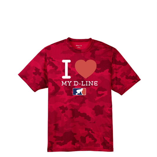 I <3 MY D-LINE - Hex Camo Performance Tee