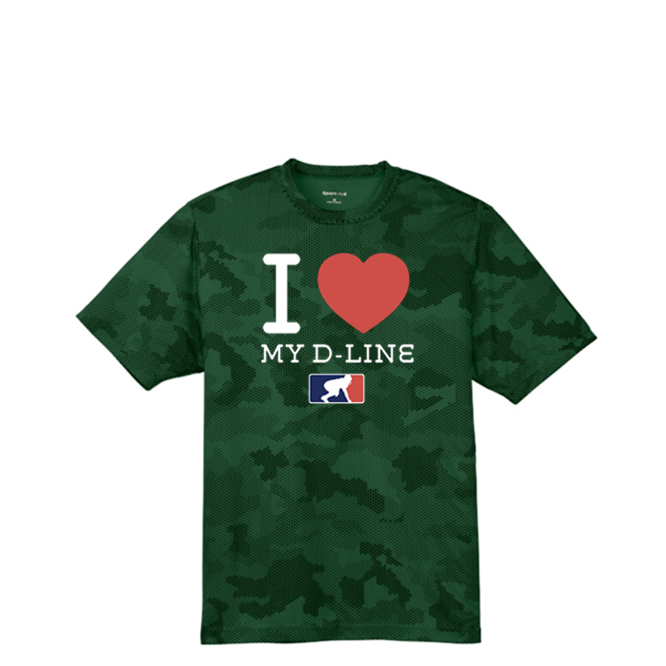I <3 MY D-LINE - Hex Camo Performance Tee