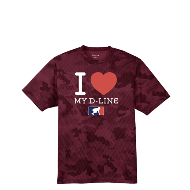 I <3 MY D-LINE - Hex Camo Performance Tee