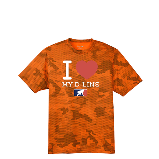 I <3 MY D-LINE - Hex Camo Performance Tee