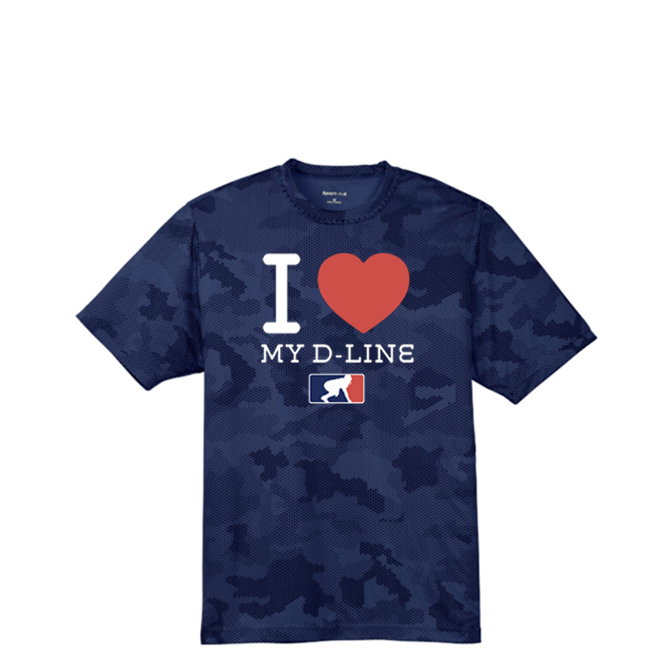 I <3 MY D-LINE - Hex Camo Performance Tee