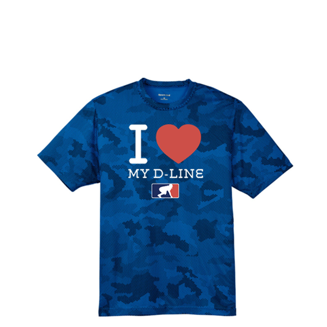 I <3 MY D-LINE - Hex Camo Performance Tee