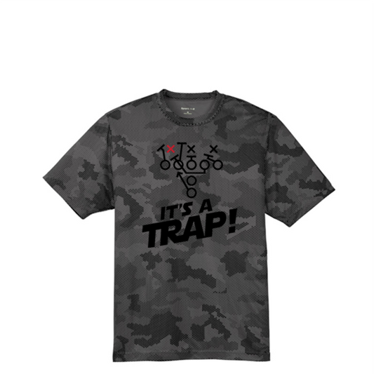 ITS A TRAP! (Black) - Hex Camo Performance Tee