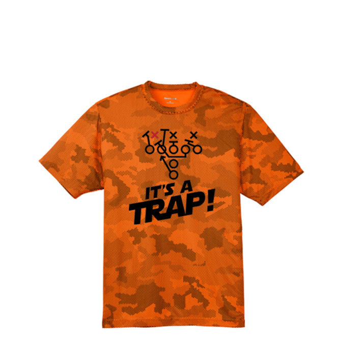 ITS A TRAP! (Black) - Hex Camo Performance Tee