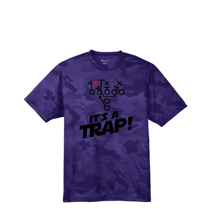 ITS A TRAP! (Black) - Hex Camo Performance Tee