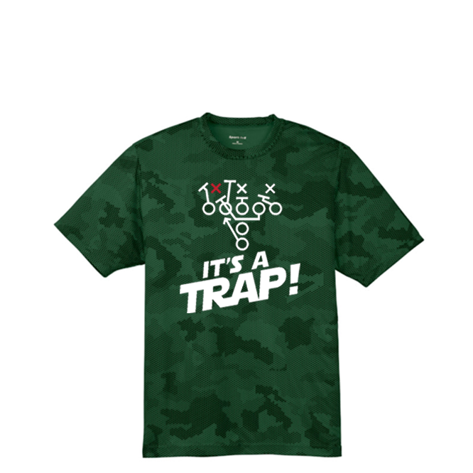 ITS A TRAP! (White) - Hex Camo Performance Tee