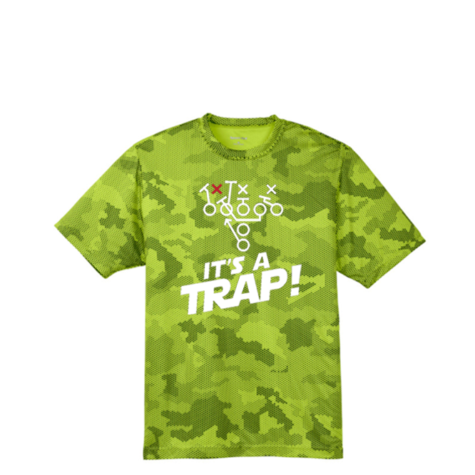 ITS A TRAP! (White) - Hex Camo Performance Tee