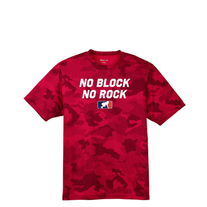 NO BLOCK NO ROCK - Hex Camo Performance Tee