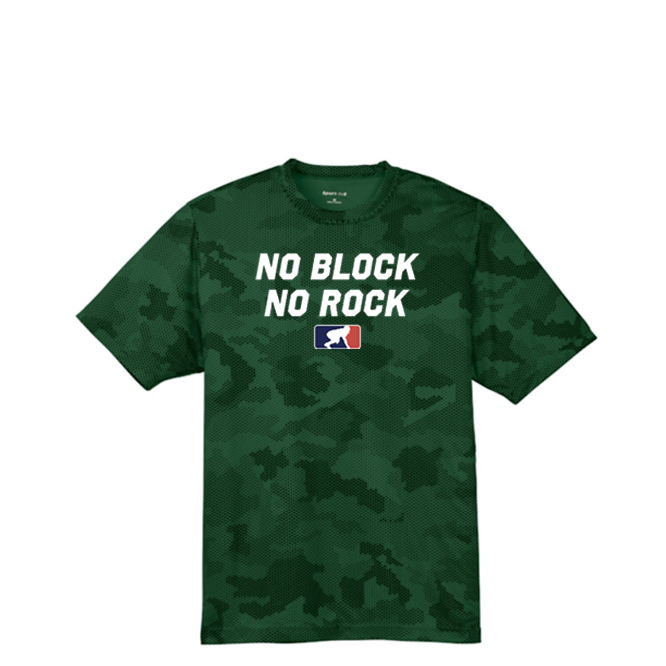 NO BLOCK NO ROCK - Hex Camo Performance Tee