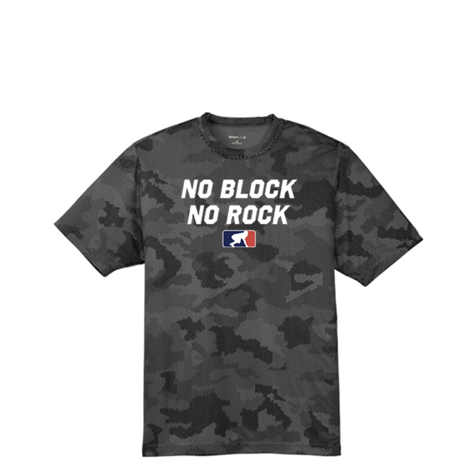 NO BLOCK NO ROCK - Hex Camo Performance Tee