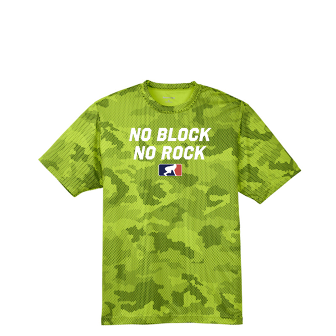 NO BLOCK NO ROCK - Hex Camo Performance Tee